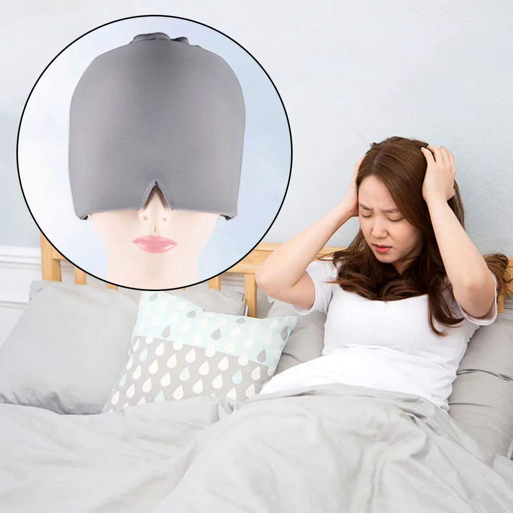 Migraine Relief Hat Head Massage Cap Gel Hot Cold Compress Therapy Headache Hat for Relief Pain Stress Pressure Ice Cap Eye Mask Migraine Relief Hat Head Massage Cap Gel Hot Cold Compress Therapy Headache Hat for Relief Pain Stress Pressure Ice Cap Eye Mask