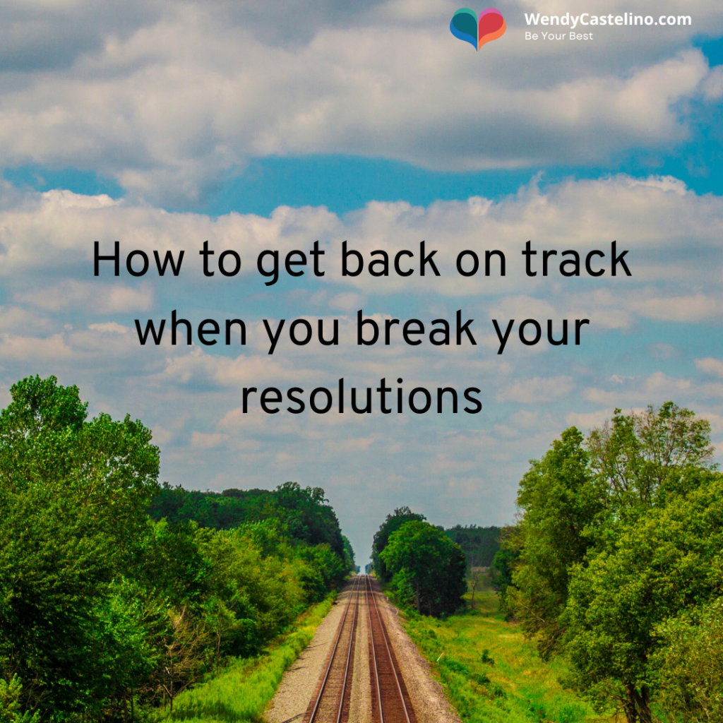 A RAILWAY SIGNIFYING HOW TO RECOVER WHEN YOU BREAK YOUR RESOLUTIONS